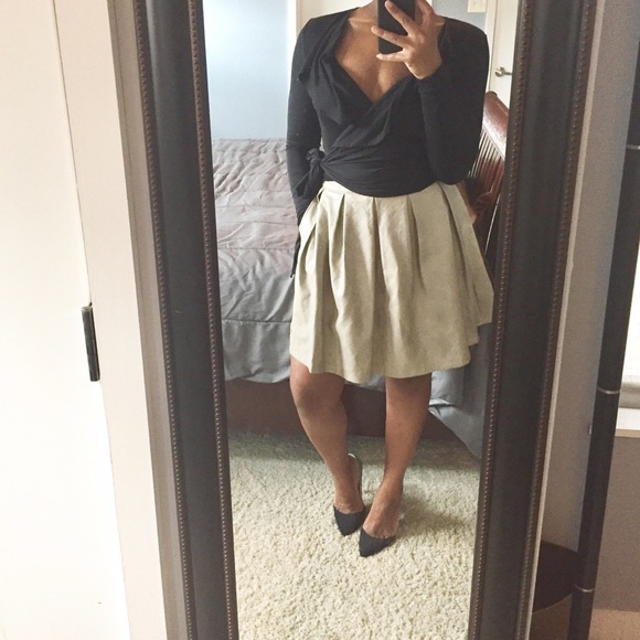 Dresses & Skirts - Faux Leather Skater Skirt!!