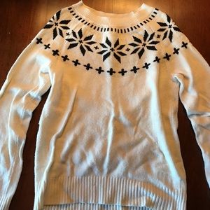 JCrew White Winter Sweater size Small