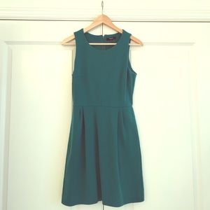 Madewell teal cotton dress