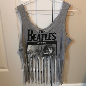Distressed Beatles Top