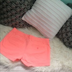 Coral J. Crew Chino Shorts
