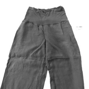 Gray linen travel pants with soft waist band. NWOT