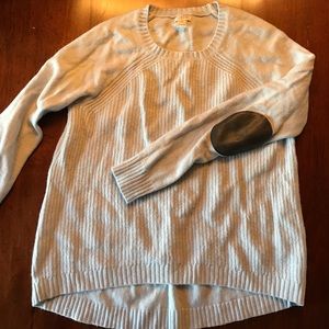 Light blue Jcrew Sweater with elbow patches sizeXS