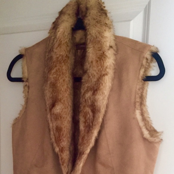 New Crosby faux fur & leather vest.