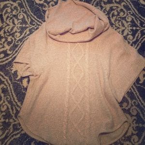 Cowl neck poncho sweater sz small