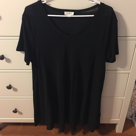 V neck tshirt dress
