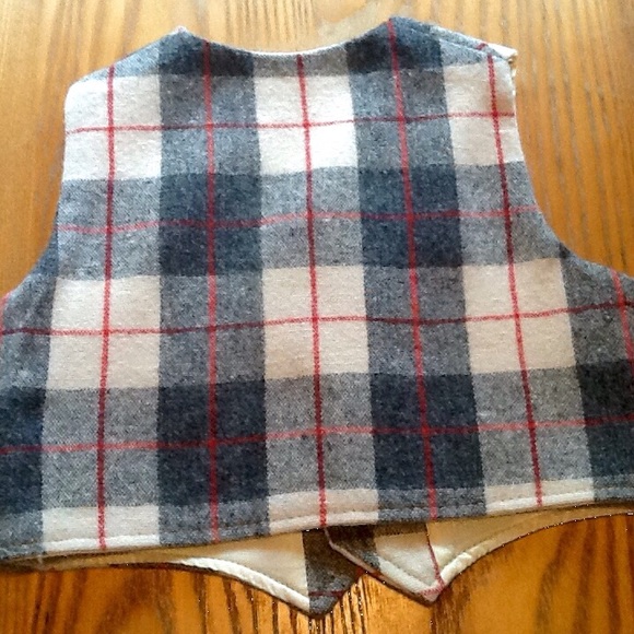 Retro 1950's Infant/Baby Boy Wool tartan vest - Picture 4 of 4