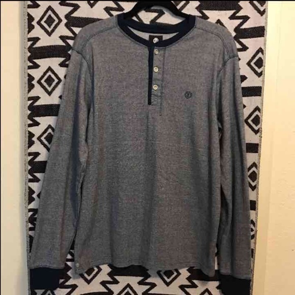 Element Mens 3 Button Henley Long Sleeve Shirt