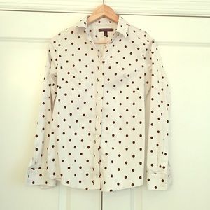 Banana Republic polka dot collared shirt