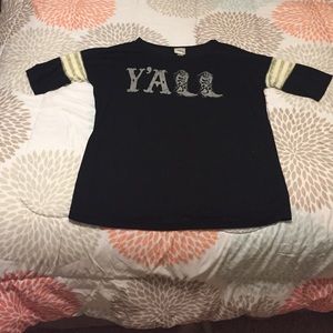 'Y'ALL' 1/4 sleeve shirt