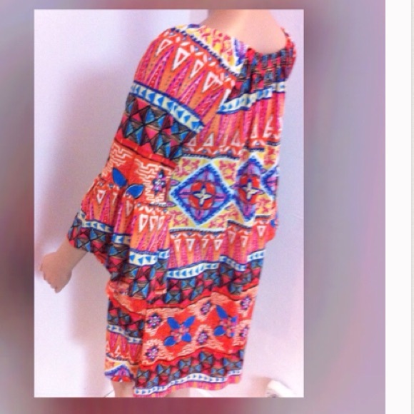 Bright and fun Aztec tunic & made in USA restocked - Picture 2 of 4