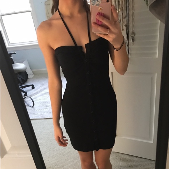 UO Black  Halter Dress - Picture 1 of 3