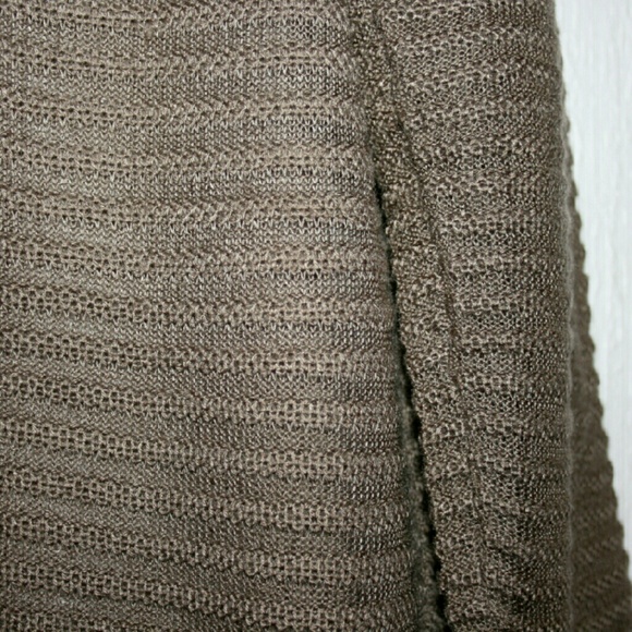 Mocha Stripe Knit Semi-Sheer Oversize Sweater NWT - Picture 3 of 3