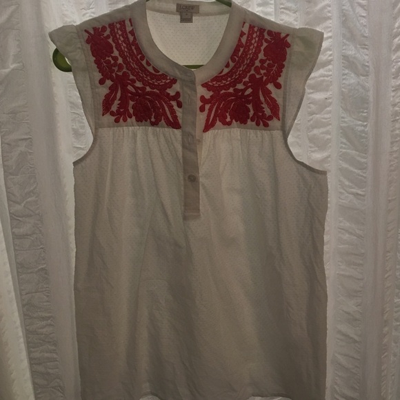 J. Crew Tops - Jcrew embroidered top