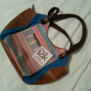 Woven/Leather Sak Purse