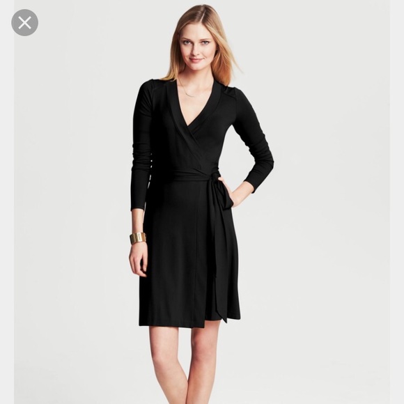 Banana Republic black wrap dress