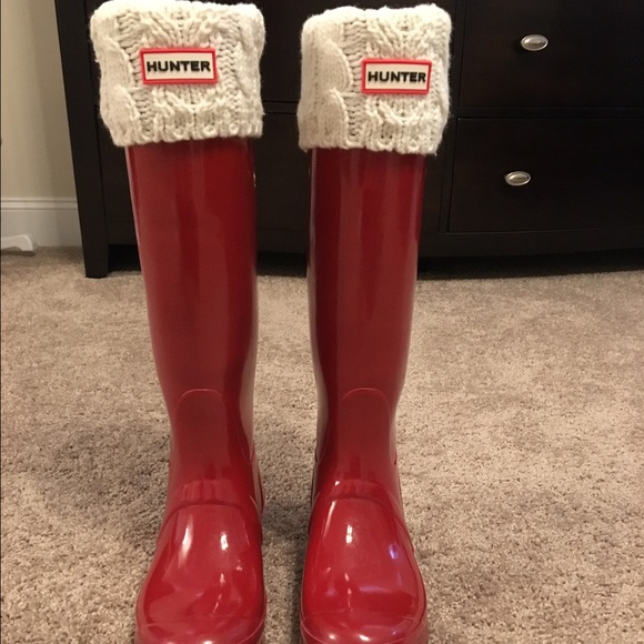 Hunter boots with brand new socks!