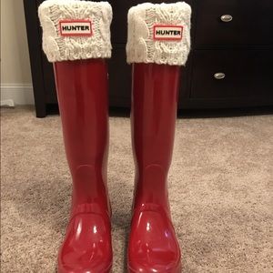 Hunter boots with brand new socks!