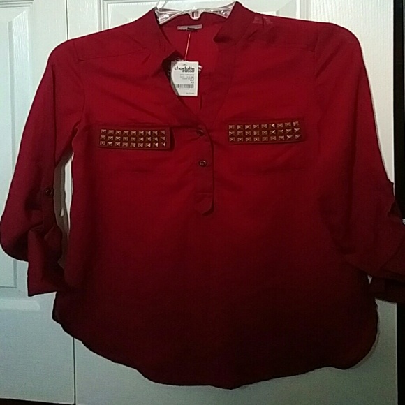 Charlotte Russe Dark Red Blouse XS - Picture 1 of 1