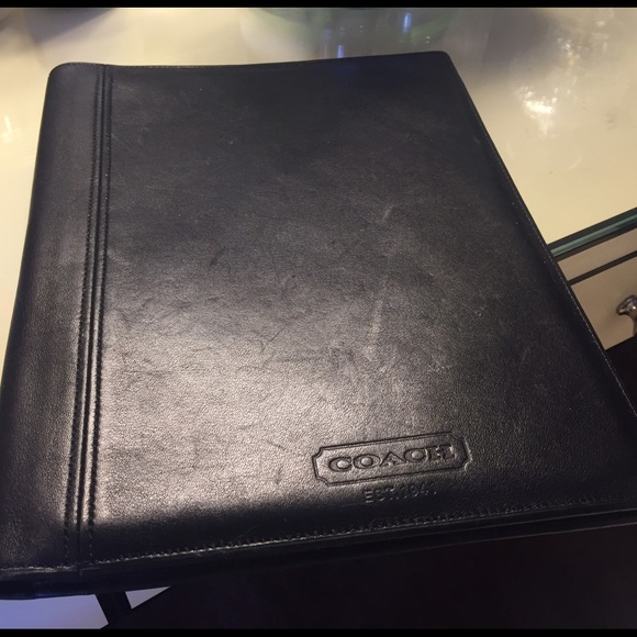 COACH Black Leather Portfolio