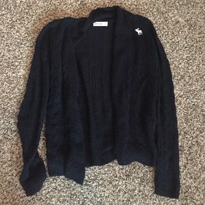 navy knit cardigan