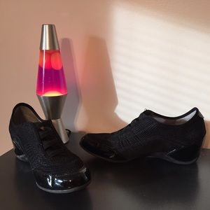 DKNY Black Wedge Sneakers