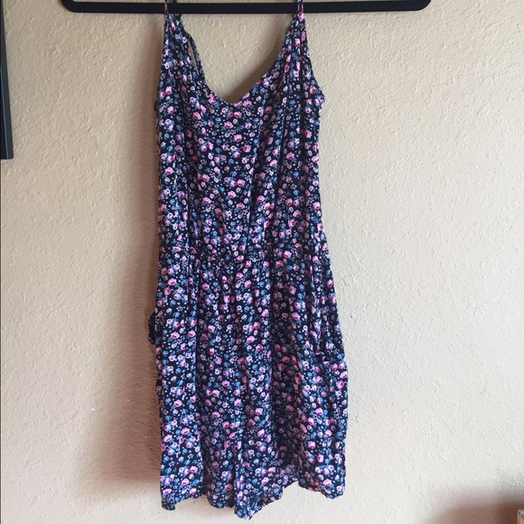 H and M floral romper with crisscross back