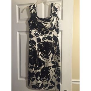 Black and white floral dress