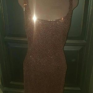 Vintage Carmen Marc Valvo Sequined Cocktail Dress