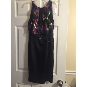 Multicolored black dress