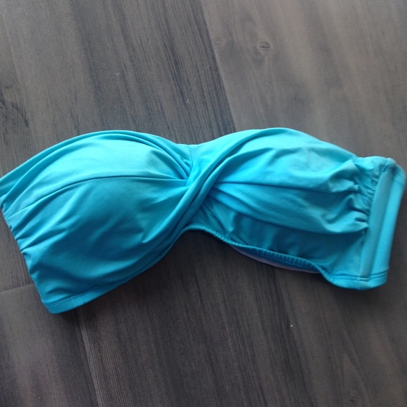 Light Blue Bandeau Top