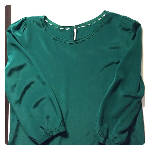 J. Crew emerald blouse