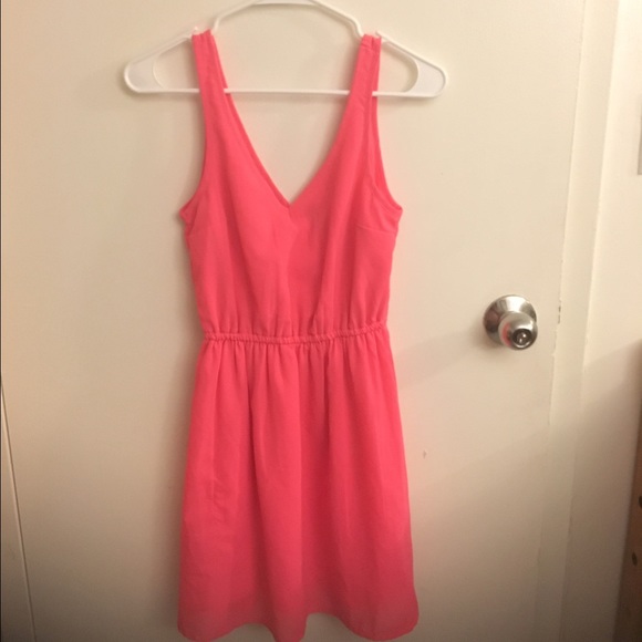 Neon pink dress