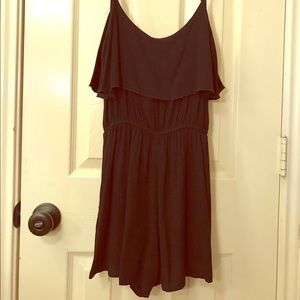 Ruffle Top Black High-Waist Romper