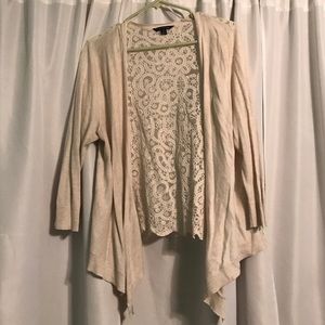 Cream blazer with lace back