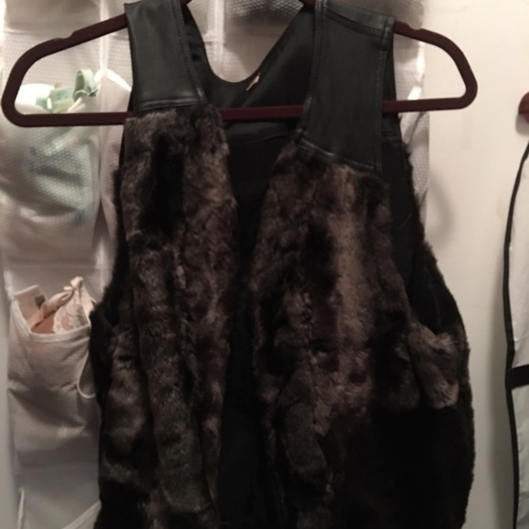 Free people Brown Furry Vest