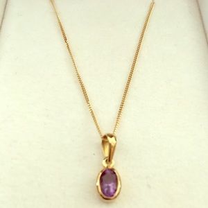 H.Stern 18k Gold Necklace with Amethyst Pendant