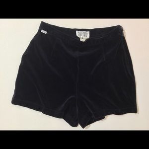 Escada Velvet high waisted shorts