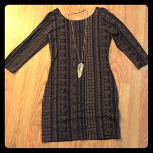 O'Neill Boho Chic Vertical Print Bodycon Dress