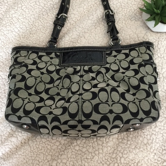 Coach Handbags - Coach Signature Pleated Gallery Tote