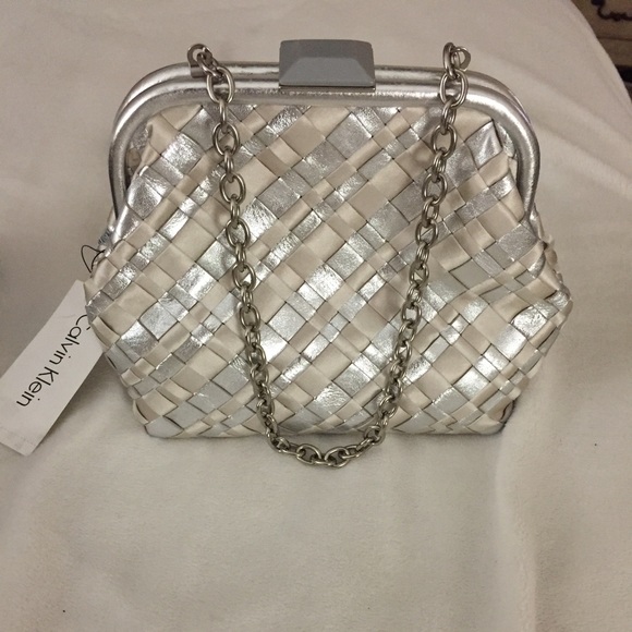 silver shimmer bag