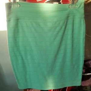 Turquoise Pencil Skirt