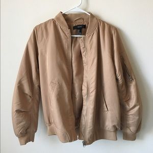 ❌PENDING❌ Tan Bomber Jacket Forever 21