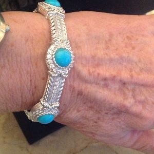 🤑 NWOT JUDITH RIPKA SS TURQUOISE BRACELET 🤑