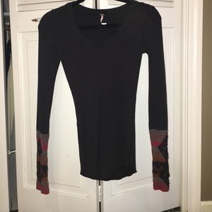 dark gray waffle shirt