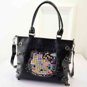 ON HOLD NWOT Black Leather Hello Kitty Purse Bag