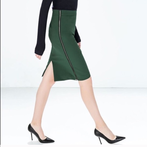 Zara green pencil skirt Clearance