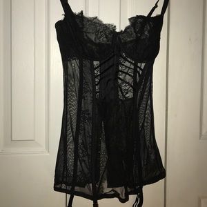 Victoria's Secret Lace Garter Slip Corset.