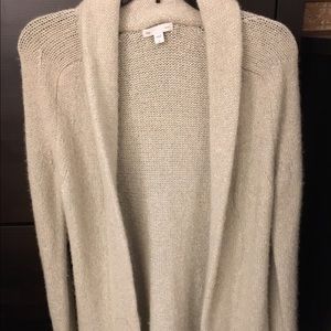 GAP long cardigan sparkle cream silver S