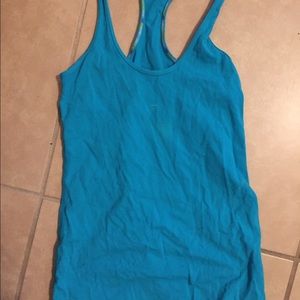 Blue lululemon racerback tank top size 6